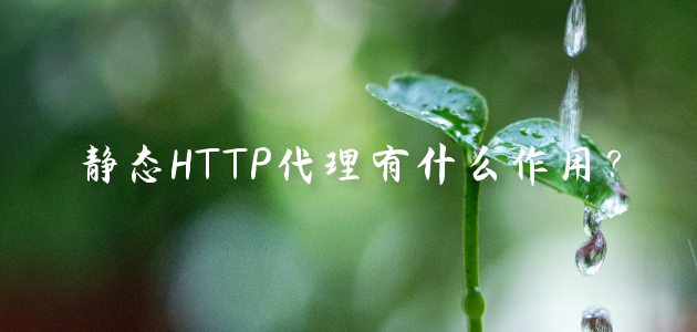 静态HTTP代理有什么作用？.png