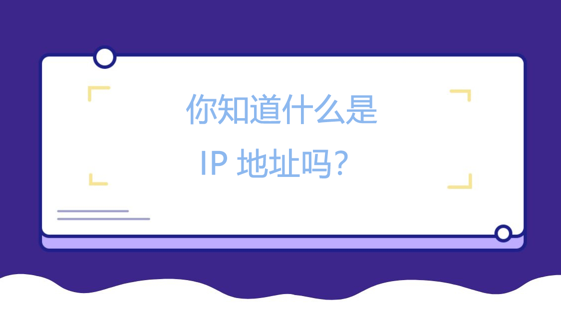 你知道什么是IP地址吗？