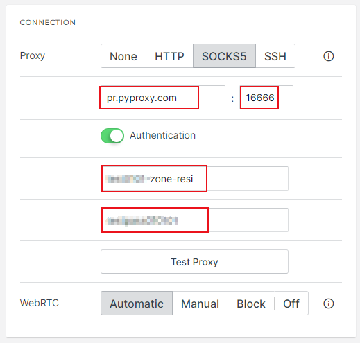 how to set up proxy on kameleo