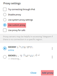 How to configure IP2World Proxy on Telegram?