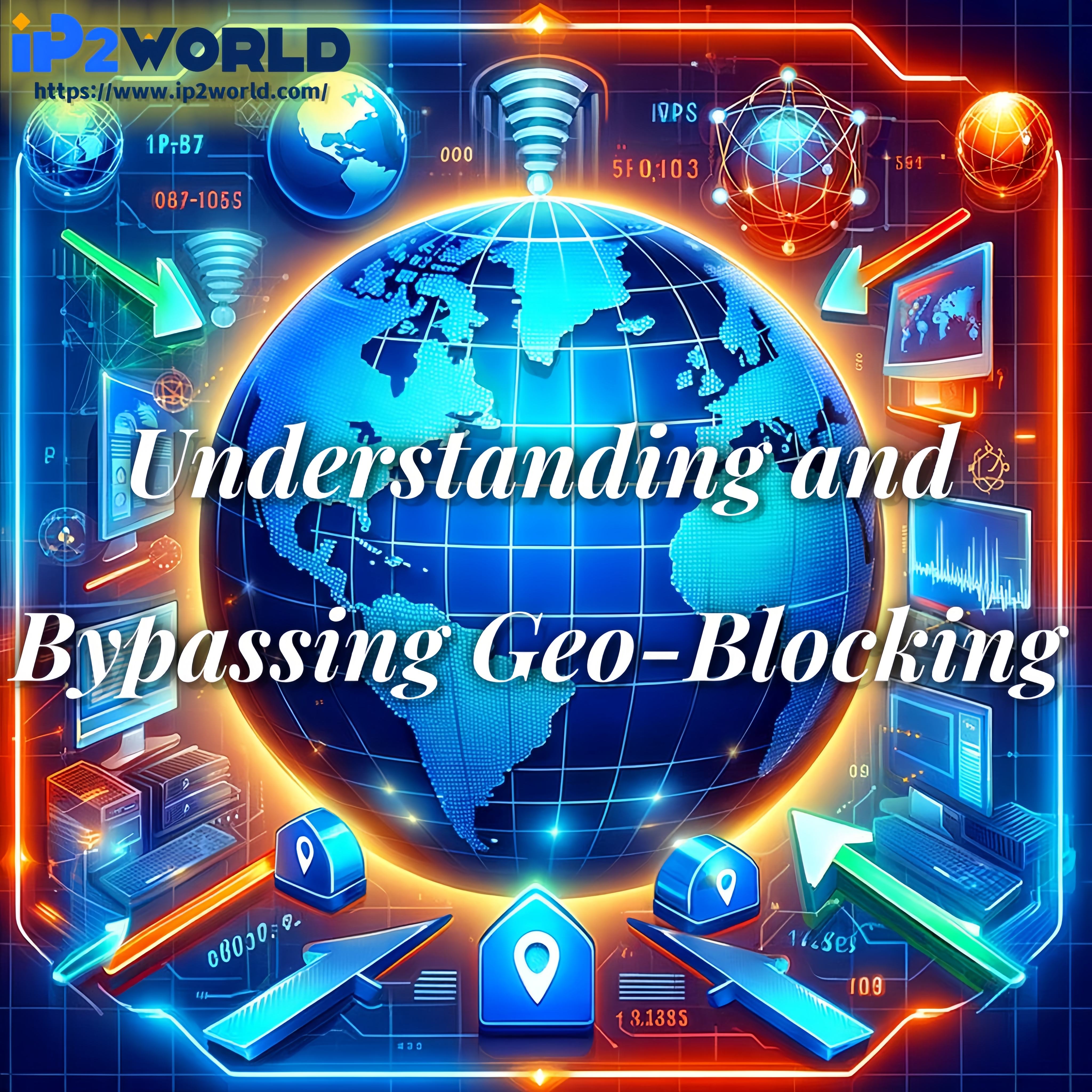 DALL·E 2023-11-21 13.49.53 - A compelling digital illustration for the article 'Understanding and Bypassing Geo-Blocking by IP Proxy'. The image should depict a digital globe with_副本.png